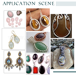 30 Stück 5 Stile natürliche gebänderte Achat- und Jade-Cabochons G-AR0005-17