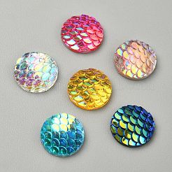 30 Stück 6 Farben Harz Cabochons CRES-YW0001-25