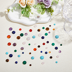 56 Stück 28 Stile Chakra natürliche & synthetische gemischte Edelstein-Cabochons G-FH0002-21