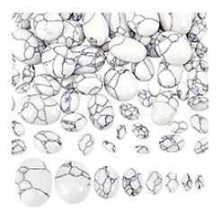 66 Stück 8 Stile synthetische Howlith-Cabochons G-PH0002-66