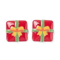 Weihnachtliche Cabochons aus undurchsichtigem Harz CRES-P022-06