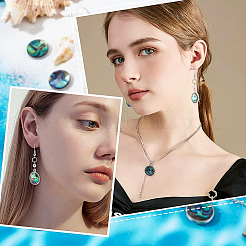 16 Stück 4 Stil natürliche Muschel-Cabochons SSHEL-BC0001-23