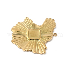 Cabochon-Fassungen für Anhänger aus Edelstahl 304 STAS-L293-05G