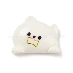Süßer Hund frisst Knochen undurchsichtige Decoden-Cabochons aus Kunstharz CRES-Q220-04A-01