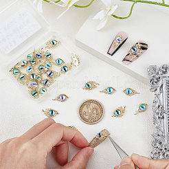 36 Stück 12 Stile Böse Augen Legierung Cabochons MRMJ-HY0002-41