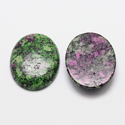 Ovale natürliche Sesamjaspis/Kiwijaspis Cabochons X-G-K020-18x13mm-09-1
