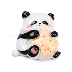 Undurchsichtige Panda-Harz-Cabochons CRES-P037-02A