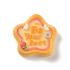 Stern Cartoon Wort sei dein bester opaker Harz Decoden Cabochons RESI-R447-02C