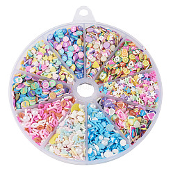 70g 10 Arten handgefertigte Fimo-Cabochons CLAY-TA0001-18
