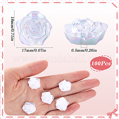 100 Stück Cabochons aus undurchsichtigem ABS-Kunststoff KY-SP0001-16A