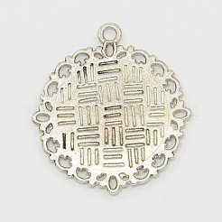 Zink Legierung Anhänger Fassungen für Cabochon & Strass PALLOY-A15290-AS-FF