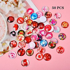 70 Stück Flatback-Glascabochons für DIY-Projekte GGLA-SZ0001-33A