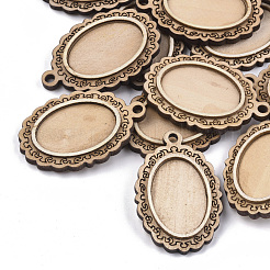 Hölzerne Anhänger Cabochon Fassungen WOOD-S044-02B