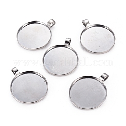 Aluminium-Anhänger Fassungen für Cabochons PALLOY-S602-B-LF
