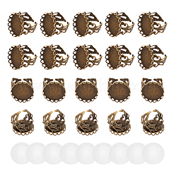 DIY-Set zur Herstellung von Fingerringen mit blanker Kuppel DIY-NB0008-19