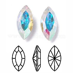 Nachahmung österreichischen Kristallglas Strass RGLA-K007-6X12-221AB