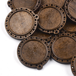 Hölzerne Anhänger Cabochon Fassungen WOOD-S044-14C