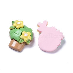 Frühlingsmotiv undurchsichtige süße Decoden-Cabochons aus Kunstharz RESI-B024-06
