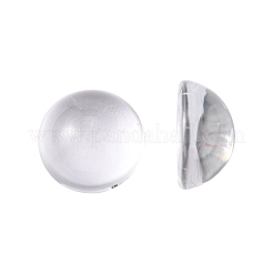 Transparent halbrund Glas Cabochons X-GGLA-R027-12mm
