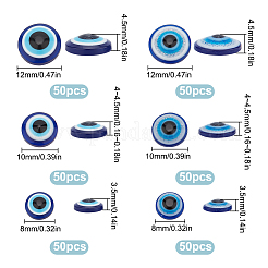 300 Stück 6 Stile Harz Böse Augen Cabochons CRES-HY0001-05