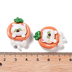 Cartoon weiße Katze Harz Decoden Cabochons CRES-R203-01I