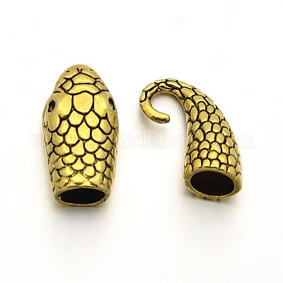 Wholesale Tibetan Style Alloy Hook And Snake Head Clasps Pandahall