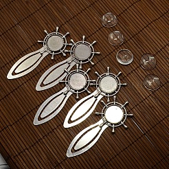 18 mm freie gewölbte Glas Cabochon Abdeckung für antikem Silber diy Legierung Porträt Spitze Lesezeichen Herstellung DIY-X0119-AS-NR