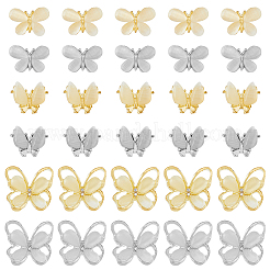 30 Stück 6 quadratische Legierungs-Cabochons MRMJ-HY0002-35