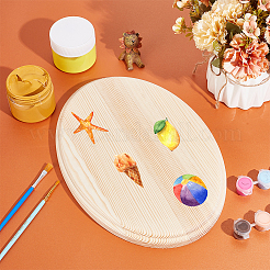 Unvollendete natürliche Buchenholz-Cabochons für DIY-Handarbeit WOOD-WH0125-12