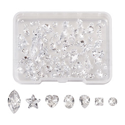 7 Stil Zirkonia-Cabochons ZIRC-CD0001-07
