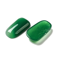 Natürlicher grüner Onyx-Achat (gefärbt und erhitzt) Cabochons G-Q018-07A