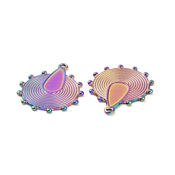 Ionenplattierung (IP) 304 Edelstahl Anhänger Cabochon-Einstellungen STAS-C003-08MC