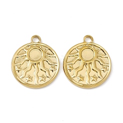 PVD-Vakuumbeschichtung 304 Edelstahl Anhänger Cabochon Fassungen STAS-G278-01G