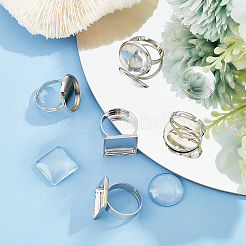 DIY-Set zur Herstellung von Rohlingen für verstellbare Ringe mit Kuppel DIY-DC0001-80