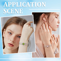 8 Stück 304 Edelstahl-Armbandfassungen MAK-SC0001-28