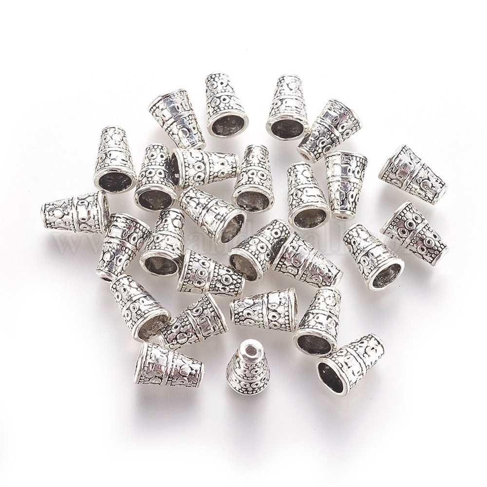 Wholesale Tibetan Style Alloy Bead Cone Pandahall