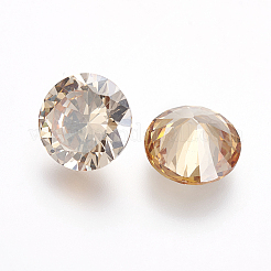 Galvanisierte Cabochons mit spitzem Rücken aus Zirkonia ZIRC-I024-05