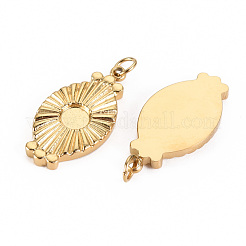 Cabochon-Fassungen für Anhänger aus Edelstahl 304 STAS-S116-231G