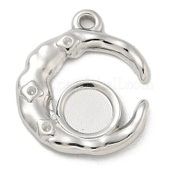 Cabochon-Fassungen für Anhänger aus Edelstahl 304 STAS-M082-02P