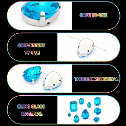 198 Stück 9 Stil Strass zum Aufnähen DIY-PH0008-64