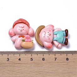 Undurchsichtige süße Decoden-Cabochons aus Harz RESI-B024-07