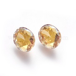 Galvanisierte Cabochons mit spitzem Rücken aus Zirkonia ZIRC-I024-8x10-03