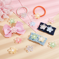 60 Stück 6 Farben durchscheinende Decoden-Cabochons aus Harz RESI-GA0001-31