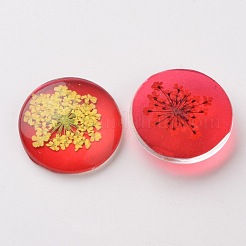 Handgemachte Glas flache Rückseite Cabochons GGLA-A004C-25mm