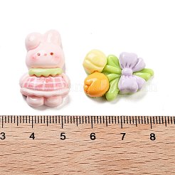 Süße undurchsichtige Decoden-Cabochons aus Harz RESI-S04-08