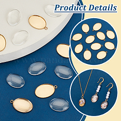 DIY-Sets zur Herstellung ovaler Anhängerrohlinge DIY-PH0021-46