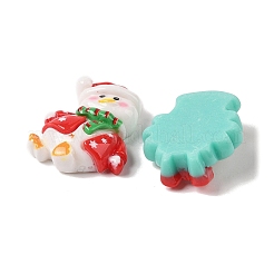 Weihnachts-Deko-Cabochons aus undurchsichtigem Harz RESI-S391-09