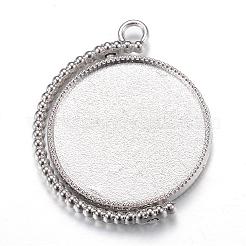 Drehbare Legierung Anhänger Cabochon tibetanische Stil Fassungen PALLOY-S087-012P