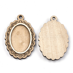 Hölzerne Anhänger Cabochon Fassungen WOOD-S044-02B