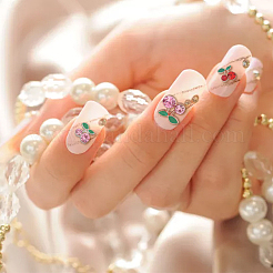 48 Stück 12 Stile Kirschlegierung Strass Cabochons MRMJ-FH0001-29